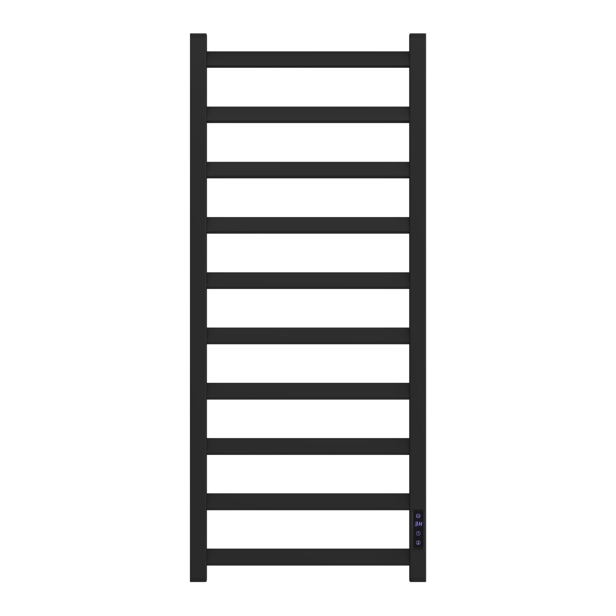 Полотенцесушитель электрический Point Атлант PN18840B П10 400x1000, диммер справа, черный